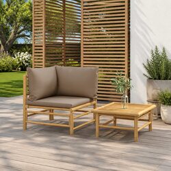 Compact Bamboo Lounge Set with Comfort and Style