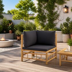 Modular Outdoor Sofa with Supportive Backrest