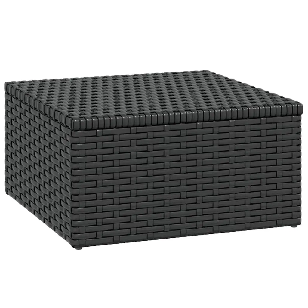 Outdoor Garden Lounge Set Black Poly Rattan Furniture Modular Seating with