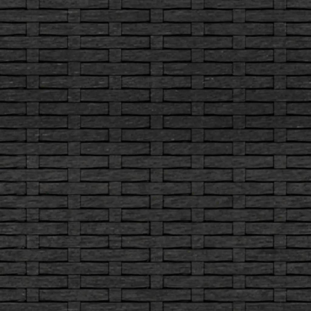 Outdoor Garden Lounge Set Black Poly Rattan Furniture Modular Seating with