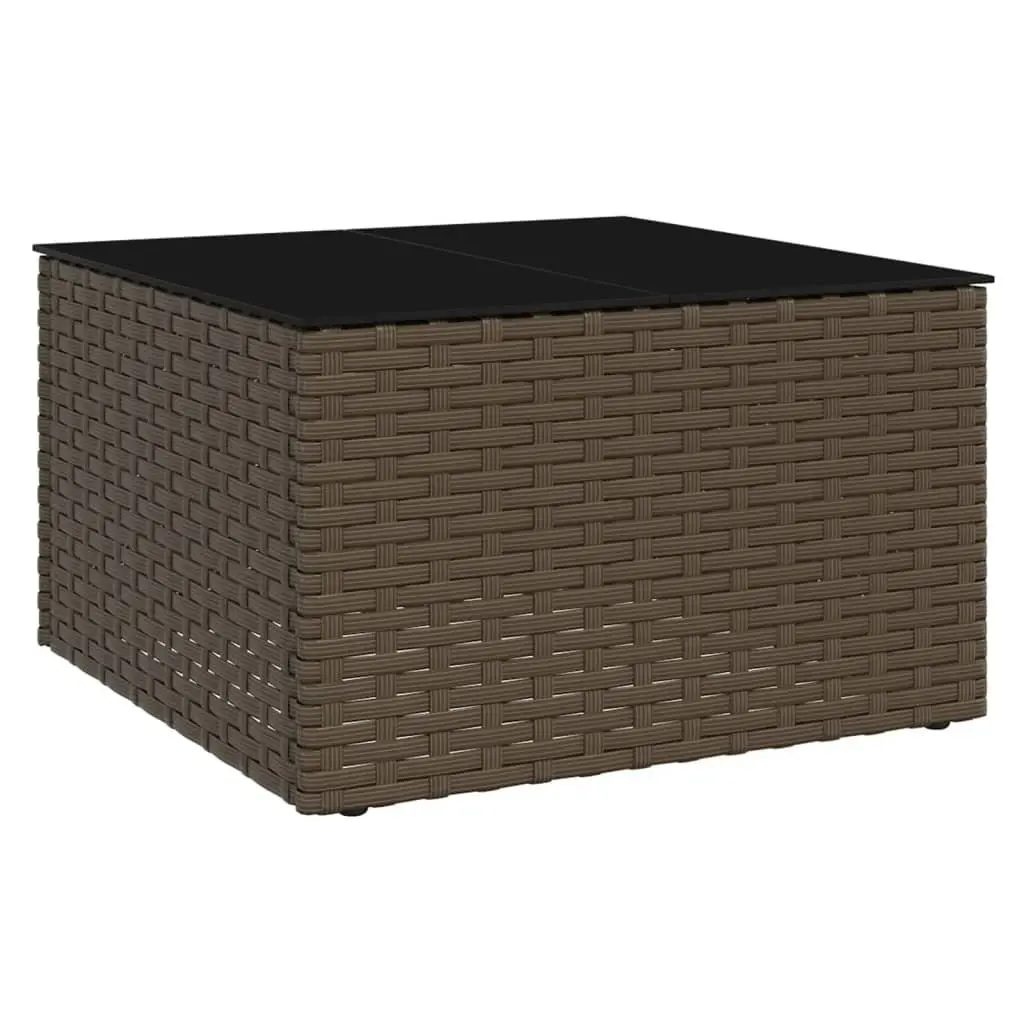 Garden Lounge Set 2 Piece Outdoor Furniture with Cushions Brown Rattan