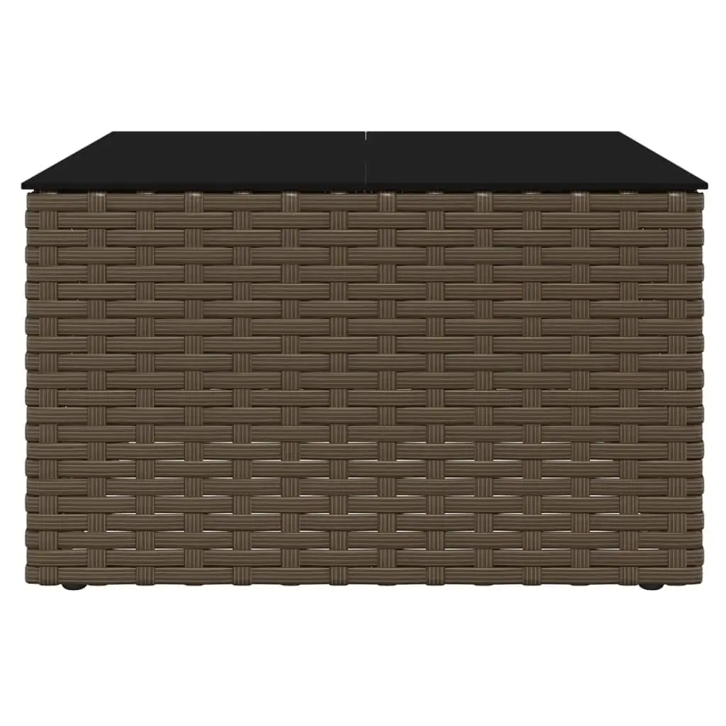 Garden Lounge Set 2 Piece Outdoor Furniture with Cushions Brown Rattan