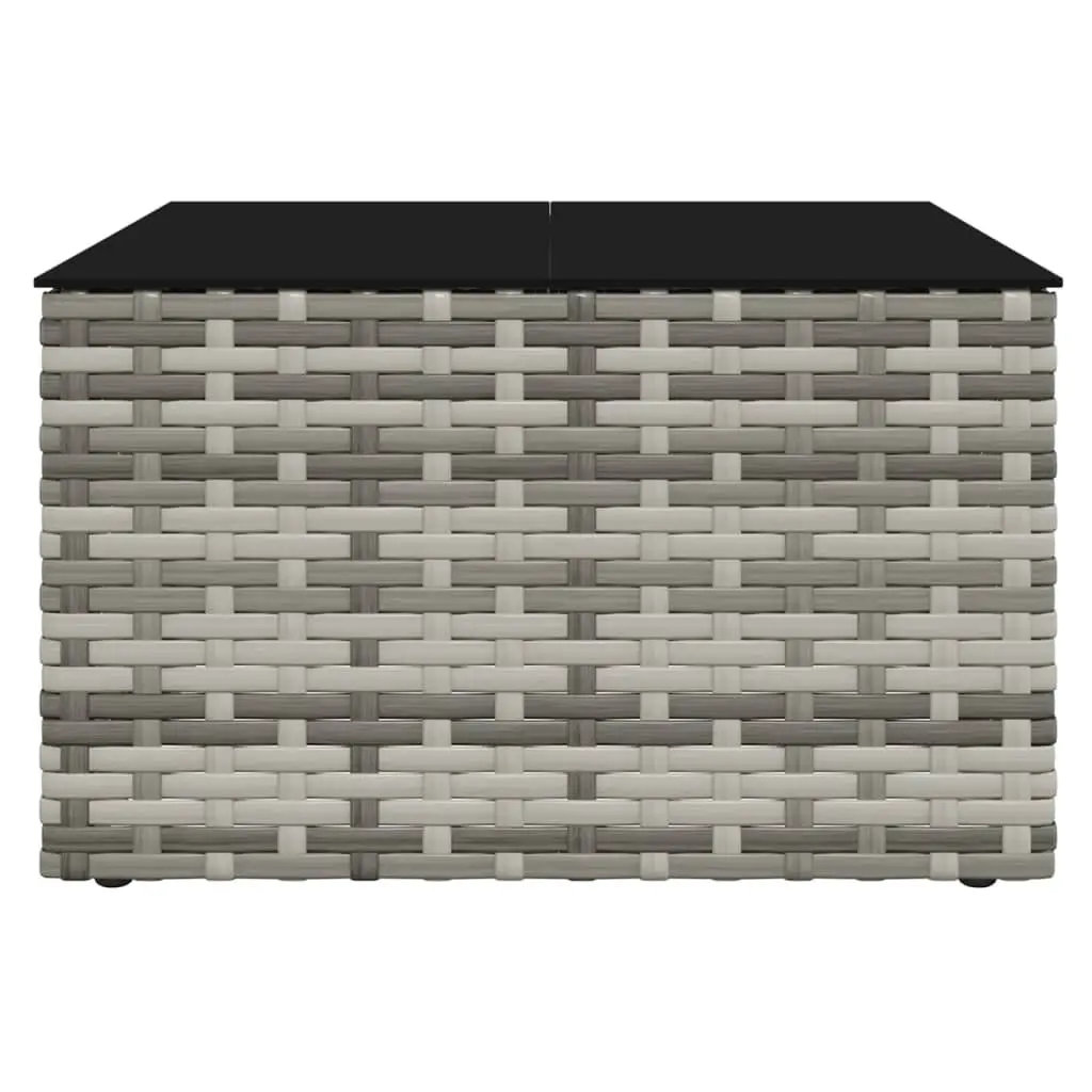 Garden Lounge Set Grey 2 Piece Cushions Weather Resistant Poly Rattan Outdoor Furniture