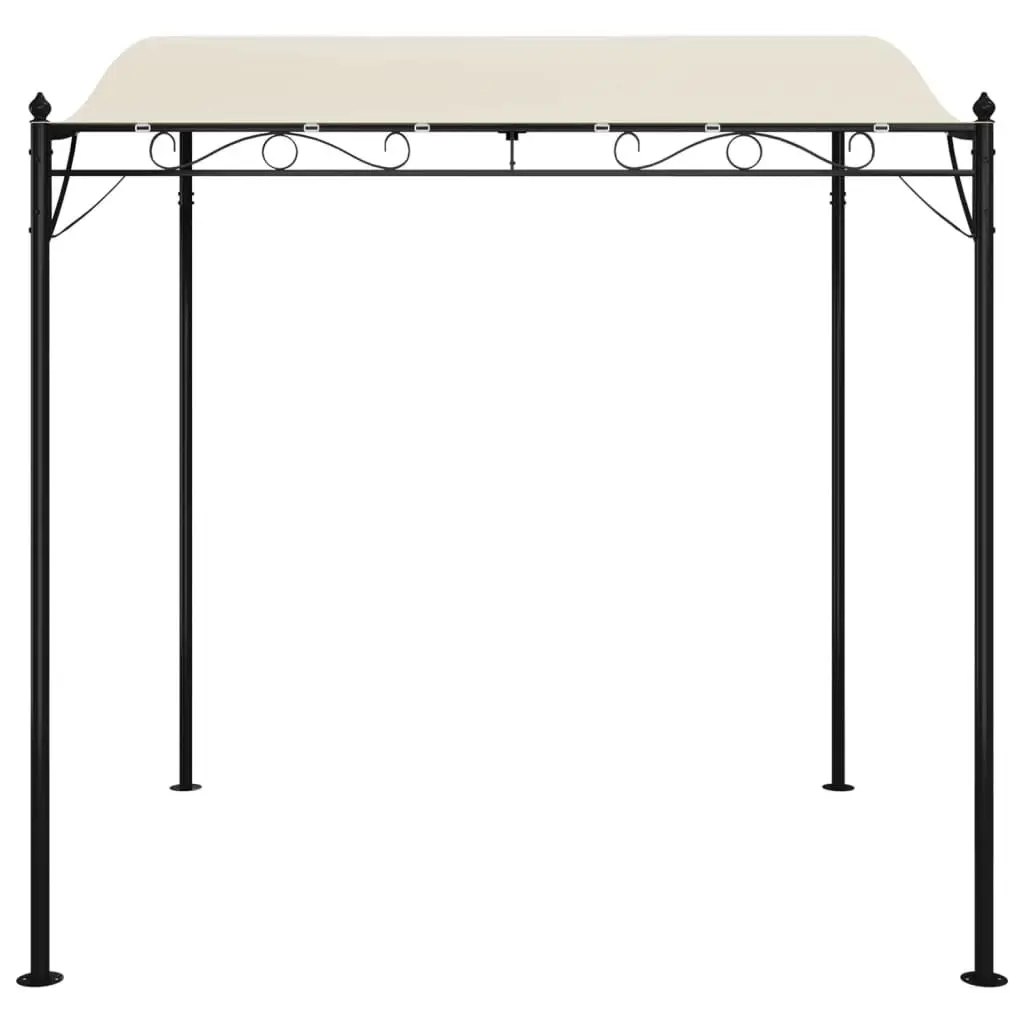 Gazebo Cream 2x2.3m Outdoor Canopy Tent Curved Top Water-resistant Polyester Steel Frame