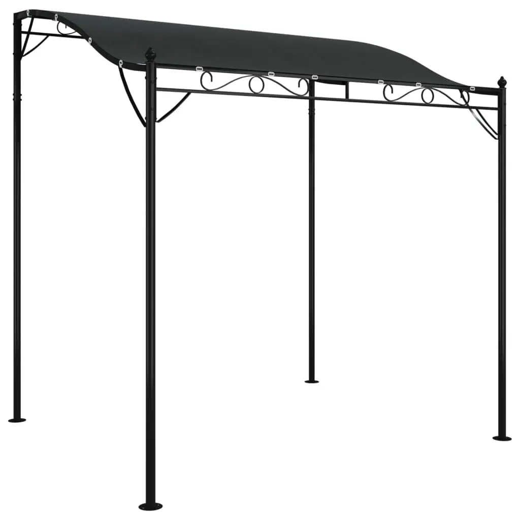 Canopy Anthracite 2x2.3m Outdoor Garden Gazebo Tent Waterproof Polyester Fabric Steel Frame