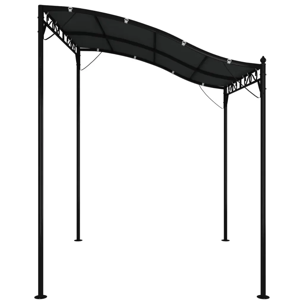 Canopy Anthracite 2x2.3m Outdoor Garden Gazebo Tent Waterproof Polyester Fabric Steel Frame