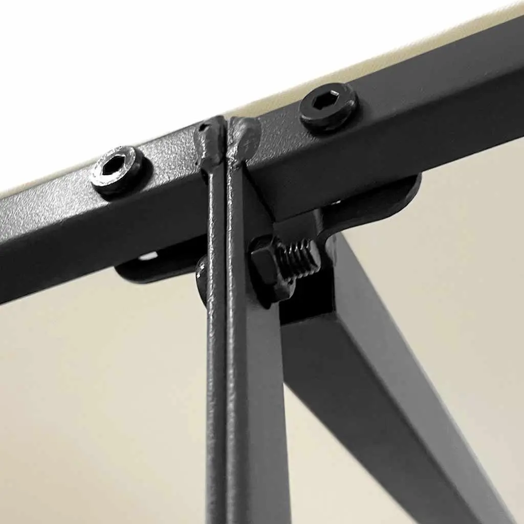 Garden Canopy Cream 4x3m Water-resistant UV-resistant Powder-coated Steel Frame