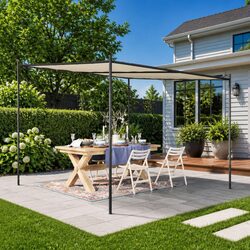 Concise 3x3 m Beige Outdoor Canopy Gazebo