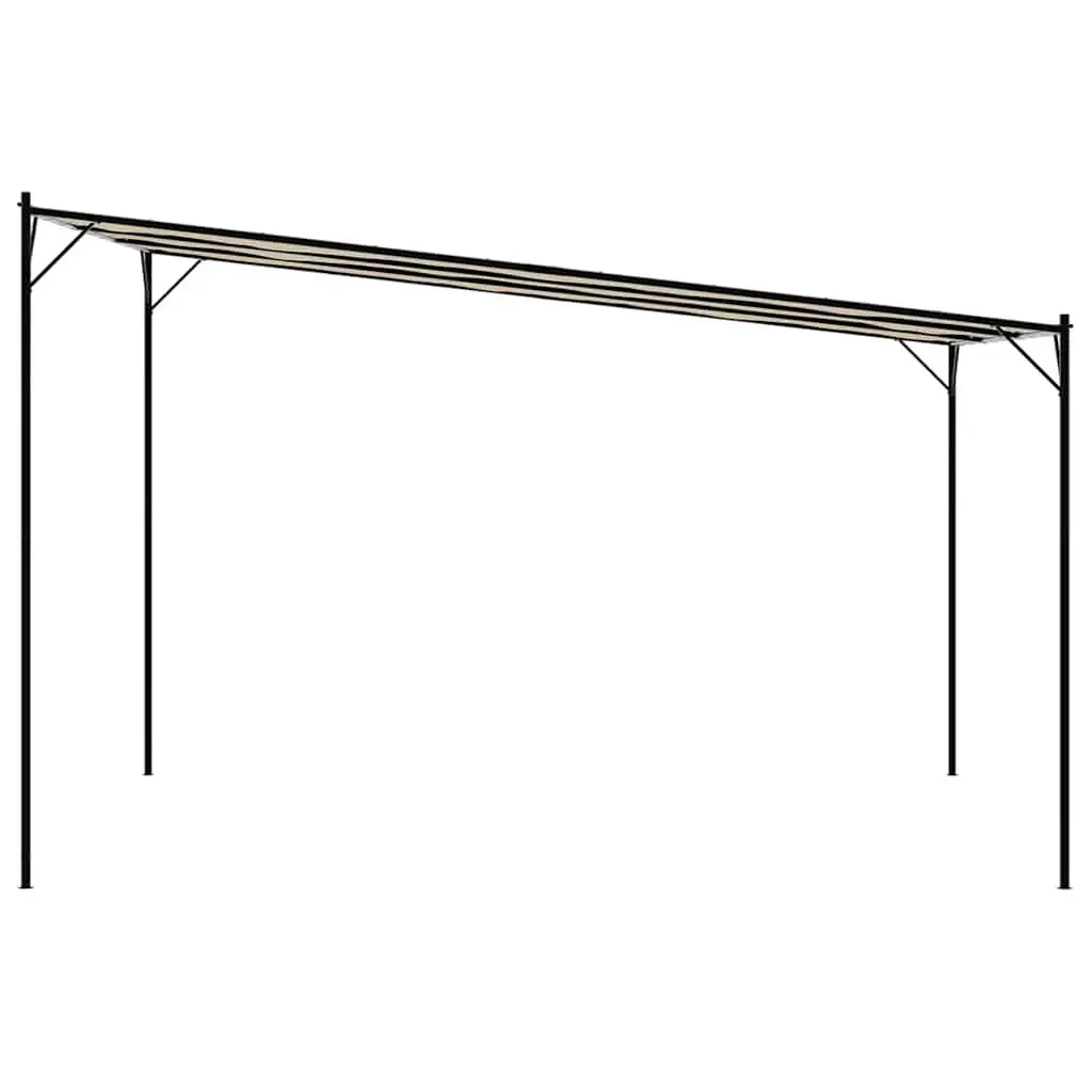 Gazebo Beige 4x4 m Outdoor Canopy Tent Water-resistant Polyester Steel Frame