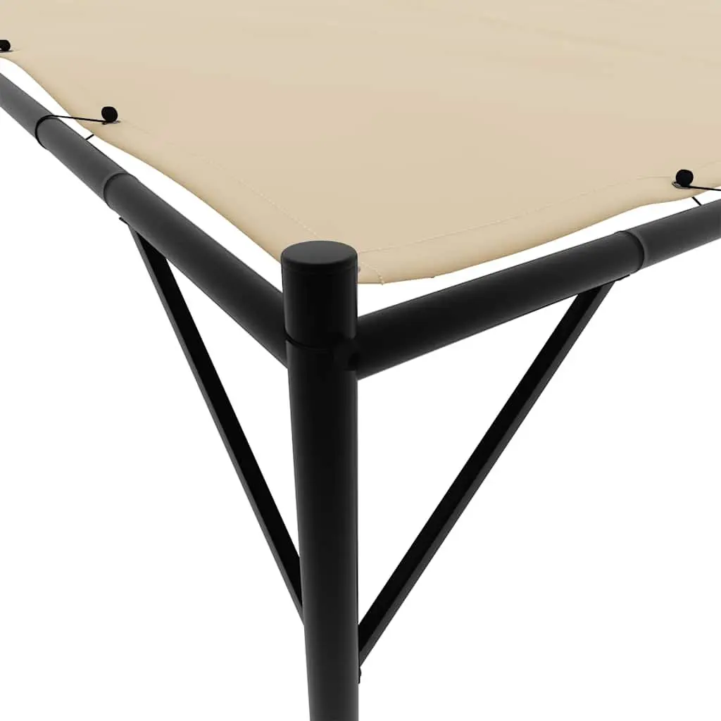 Gazebo Beige 4x4 m Outdoor Canopy Tent Water-resistant Polyester Steel Frame