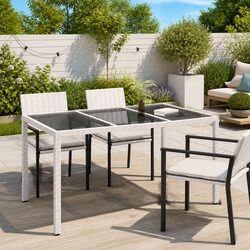 Your New Favorite Garden Table: 150x90x75cm Poly Rattan