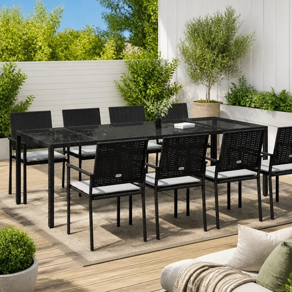 Black Garden Table for Outdoors