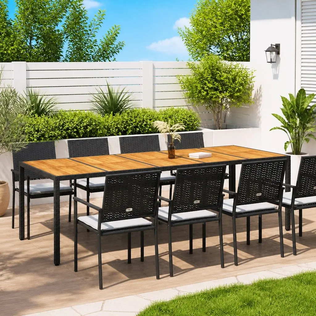 Black Garden Dining Table