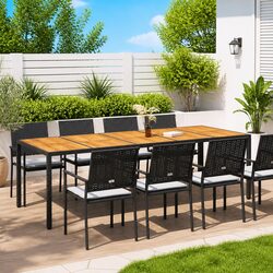 Compact and Sturdy Black Garden Dining Table
