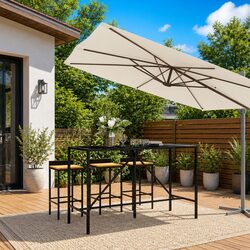 Compact Black Bar Table: Perfect for Your Outdoor Space