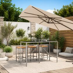 Compact and Durable Outdoor Bar Table