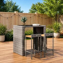 Grey Bar Stools - 2 pcs, Simple Yet Stylish