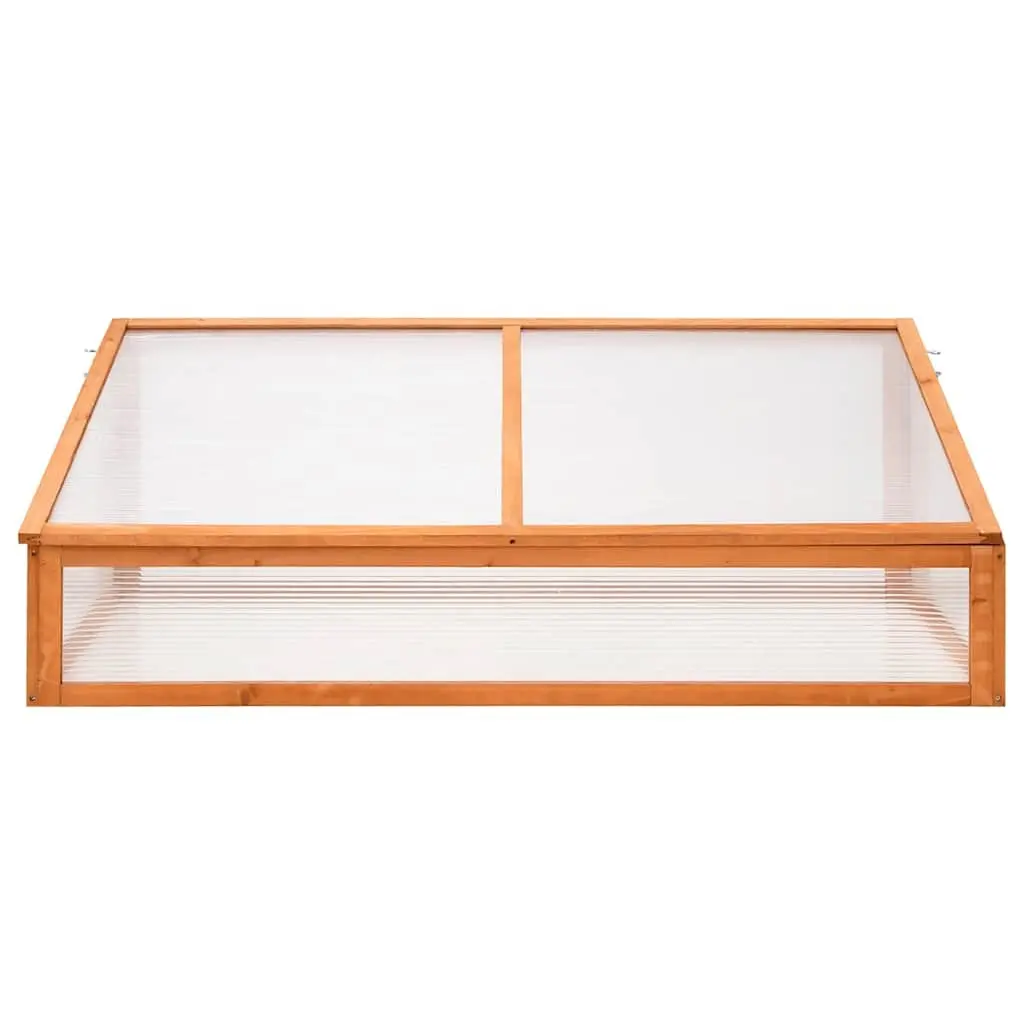 Wooden Greenhouse Orange 110x56x39 cm Fir Wood Hinged Lid Garden Plant Protection