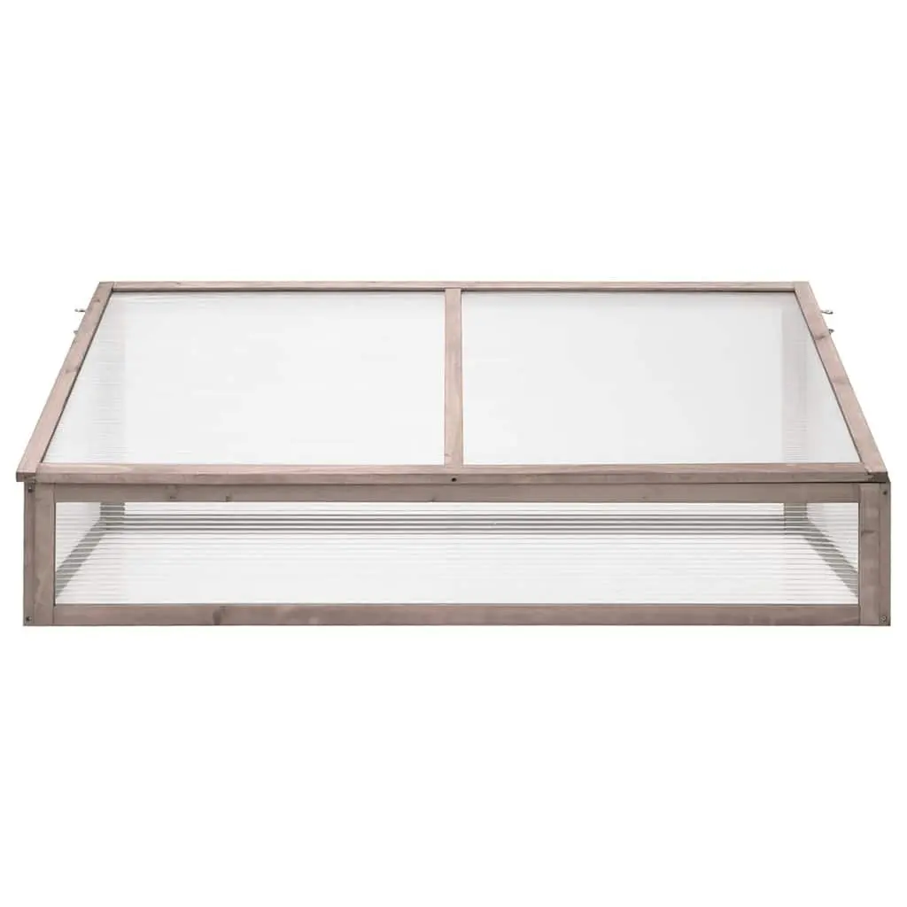 Wooden Greenhouse Grey 110x56x39cm Fir Wood Plant Protection Herb Shelter