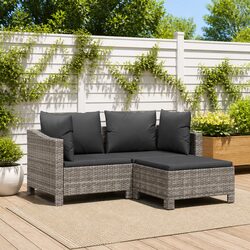 Compact and Sturdy 3 Piece Garden Lounge Set