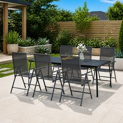 Compact Anthracite Garden Table 200x100x72cm for Your Space