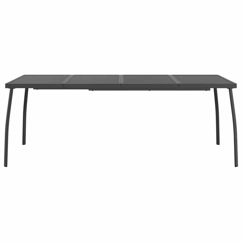 Garden Table Anthracite 200x100x72cm Steel Mesh Outdoor Patio Dining Furniture