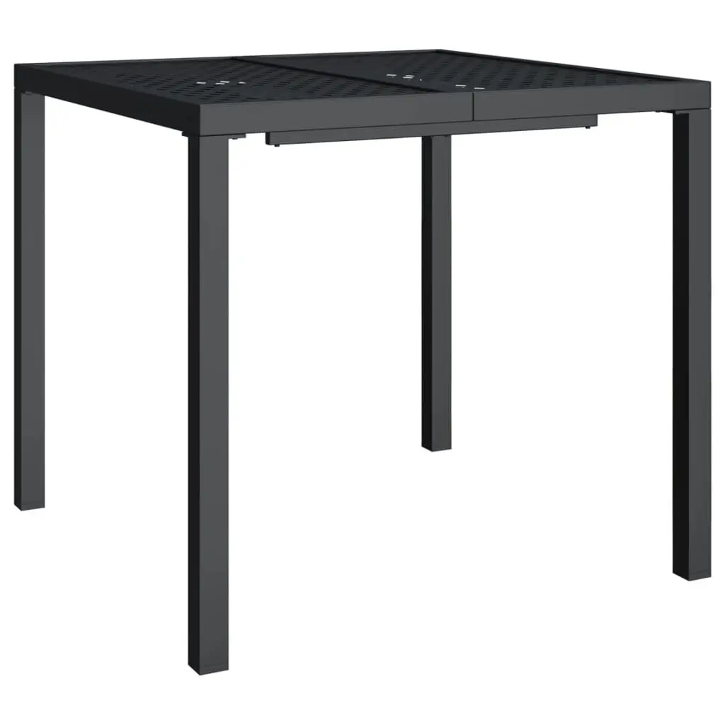 Garden Table Anthracite 80x80x72cm Outdoor Patio Dining Steel Frame Mesh Design