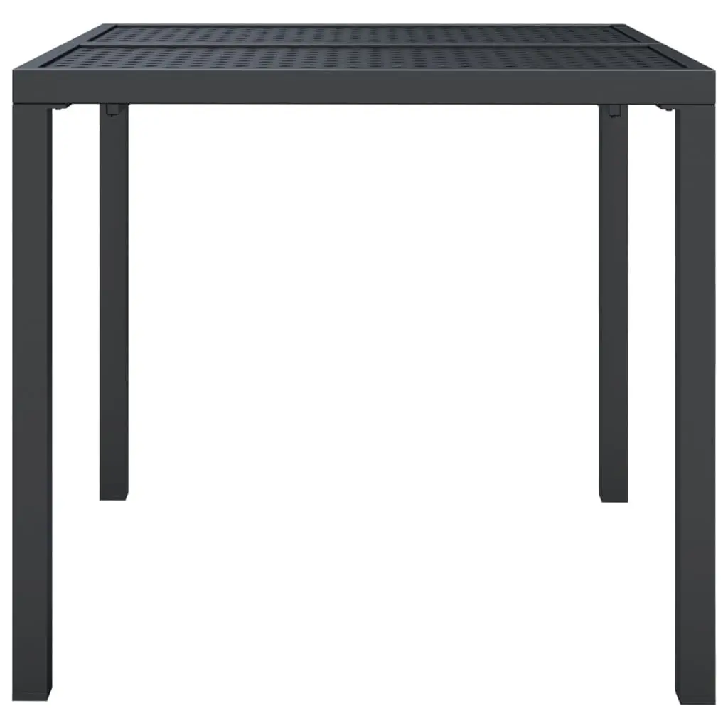 Garden Table Anthracite 80x80x72cm Outdoor Patio Dining Steel Frame Mesh Design