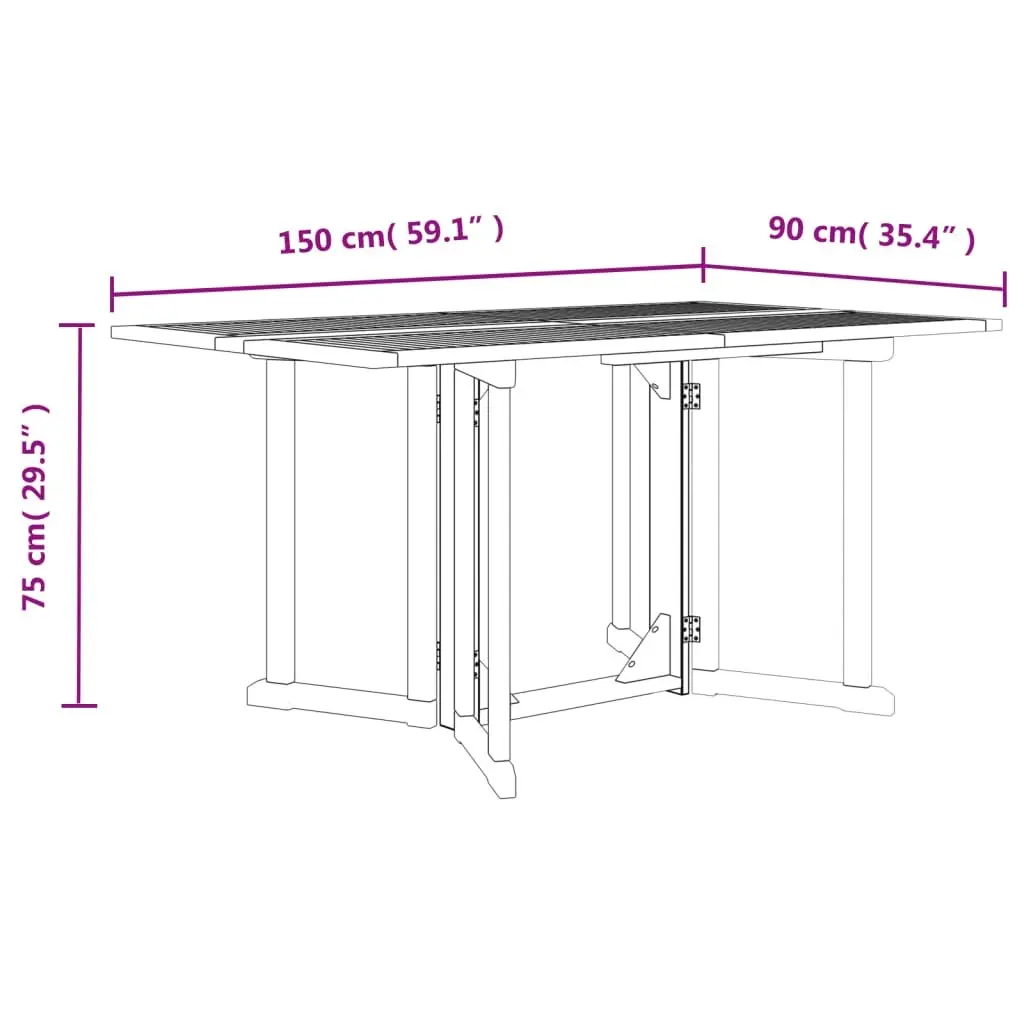Folding Butterfly Garden Table