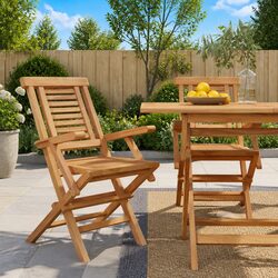 Teak Folding Chairs - Perfect for Relaxing Outdoors