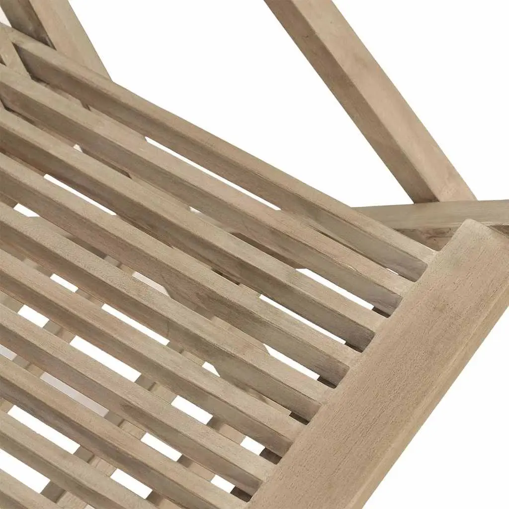 Folding Garden Chairs Brown 2 pcs Outdoor Seating Wood Patio Furniture Set Backrest