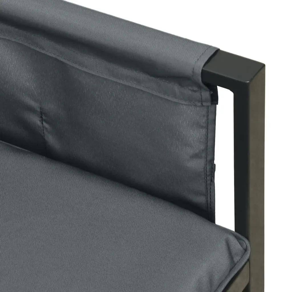 Garden Corner Sofa Anthracite Outdoor Sectional Lounge Set with Side Storage
