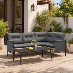 Compact and Sturdy Anthracite Coffee Table