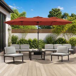 Efficient Double-Head Garden Parasol - UV Protection & Style