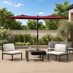 Compact and Efficient Double-Head Garden Parasol