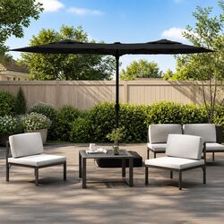 Compact and Strong Double-Head Garden Parasol