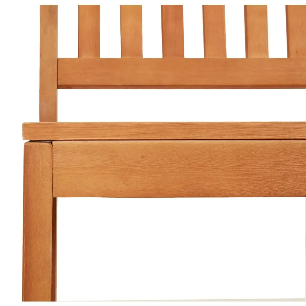 Outdoor Garden Bench Brown 110cm Solid Wood Backrest