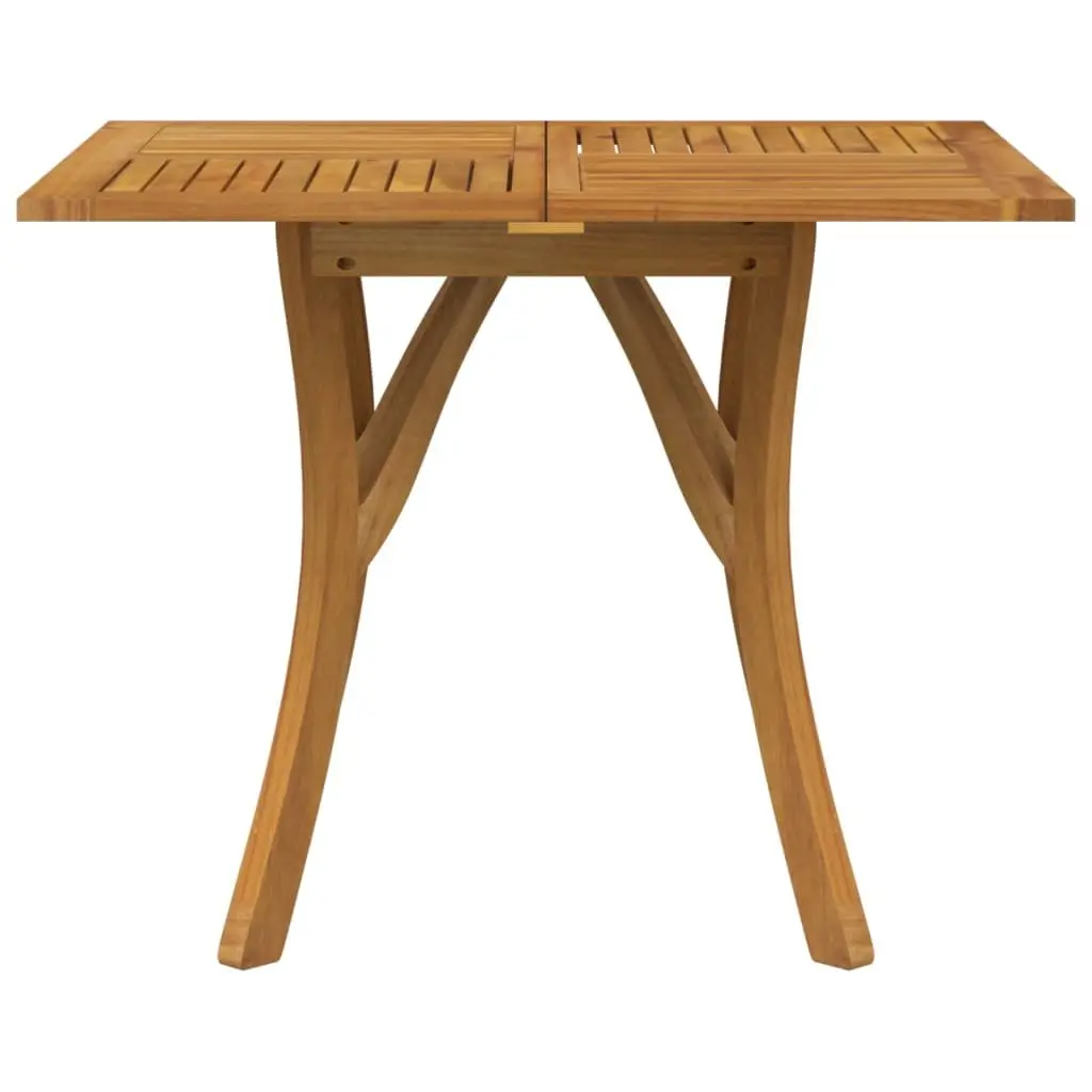 Garden Table 85x85x75 cm Solid Acacia Wood Outdoor Patio Dining Brown Slatted