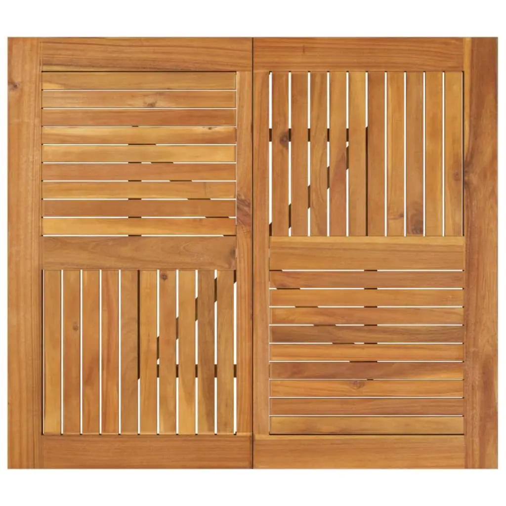 Garden Table 85x85x75 cm Solid Acacia Wood Outdoor Patio Dining Brown Slatted