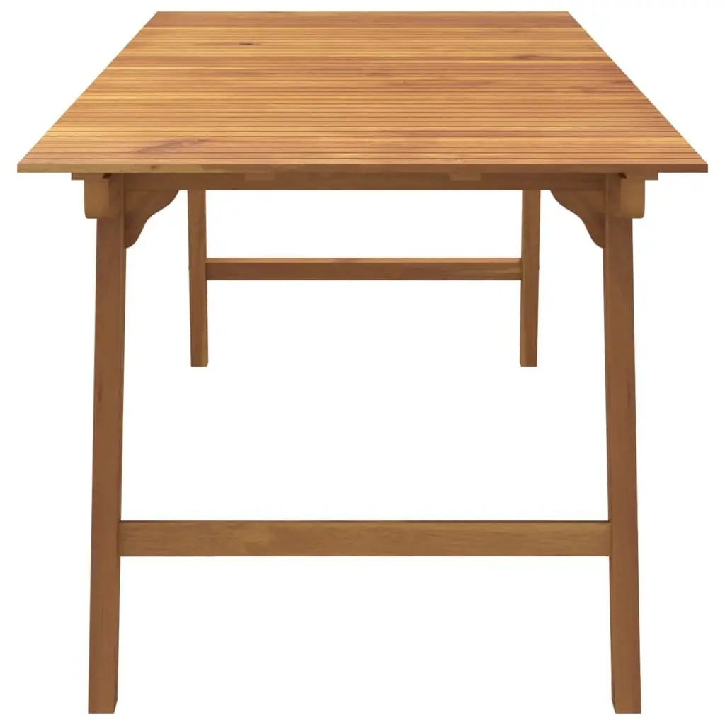 Garden Dining Table, 200x90x75cm in Brown Acacia Wood