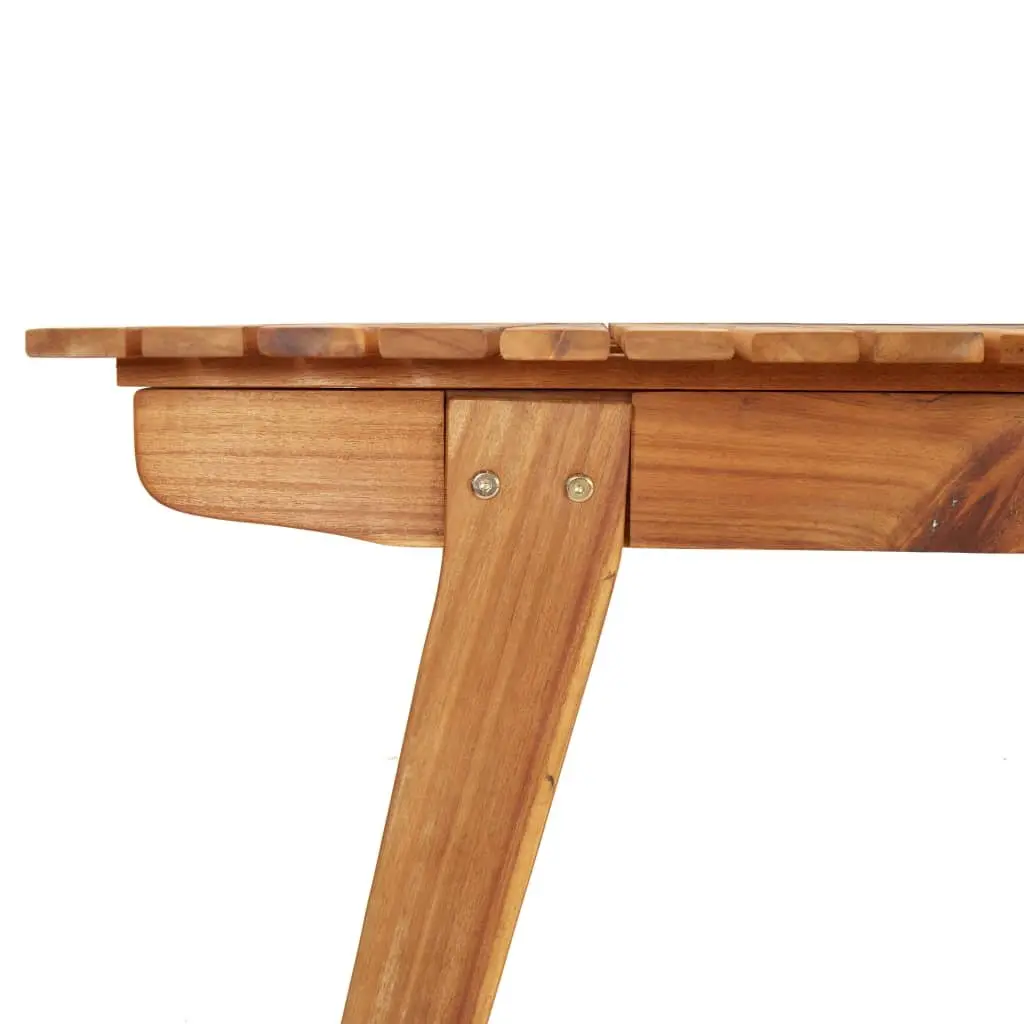 Garden Dining Table, 200x90x75cm in Brown Acacia Wood