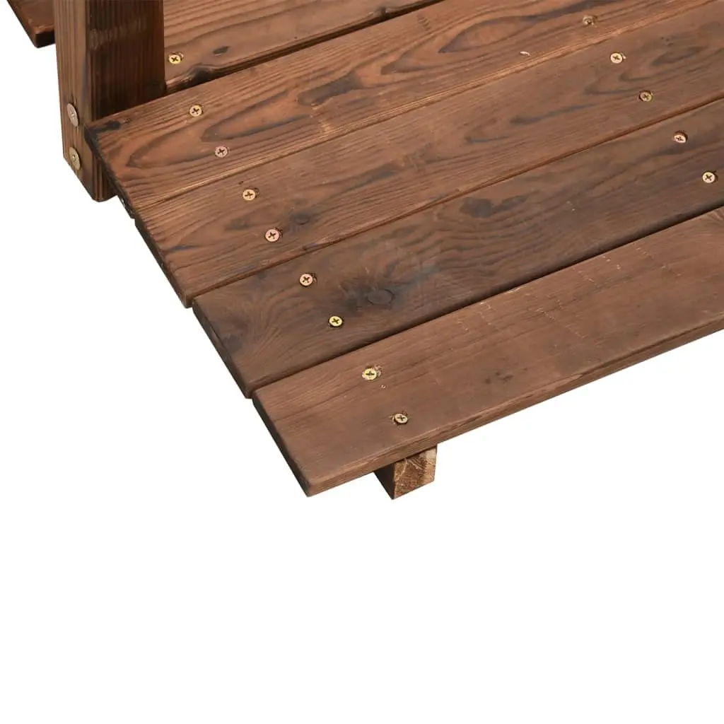 Garden Bridge Brown 150x67x56cm Wooden Structure with Rails