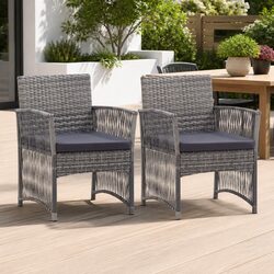 Compact Grey Outdoor Armchairs with Cushions for Every Space
