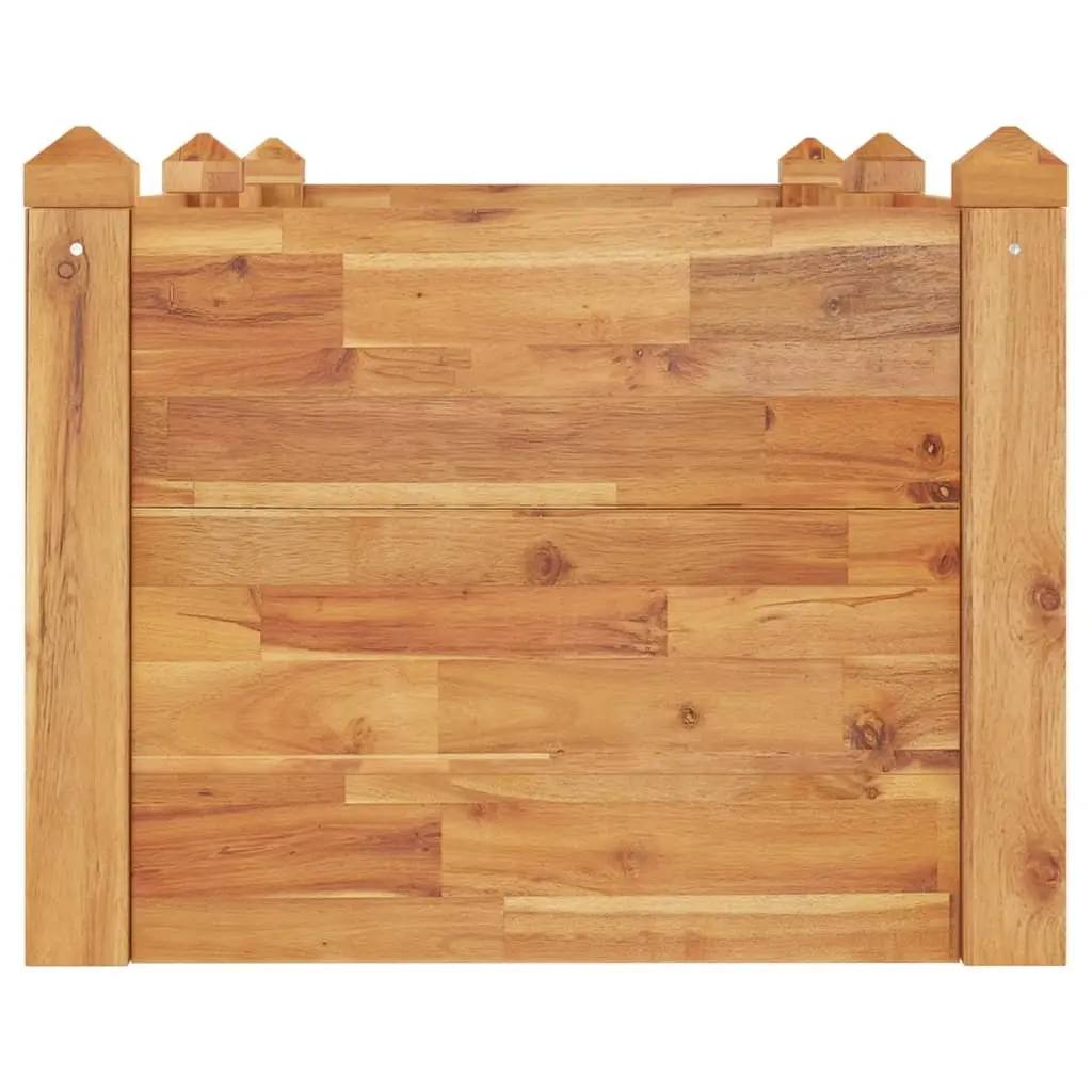 Raised Garden Bed Brown Wooden Planter Box Stackable Acacia 160 x 60 x 44 cm