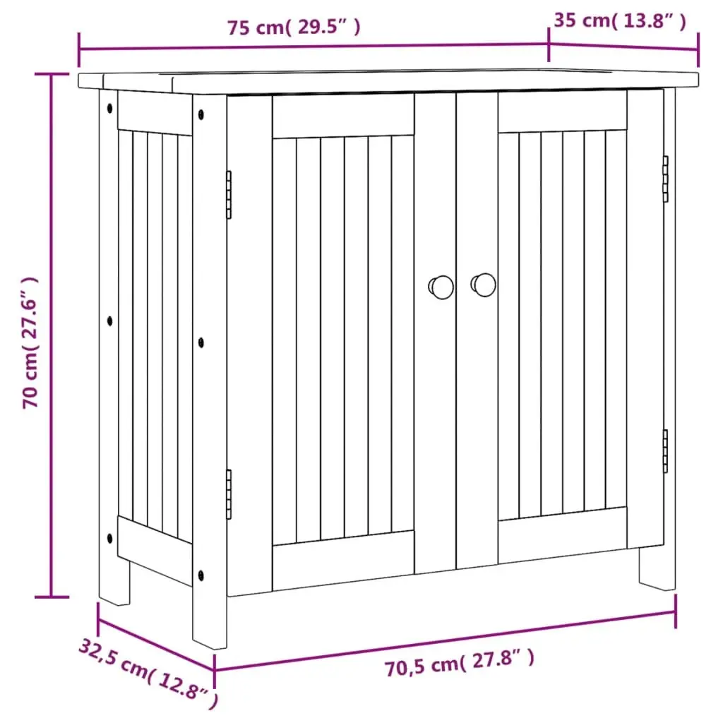 Garden Storage Cabinet, Solid Wood Construction