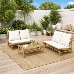 Elegant Bamboo Garden Lounge Set - 2 Pieces