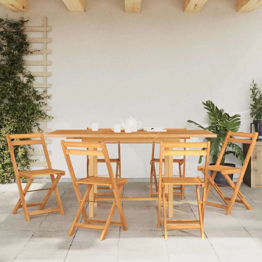 Extendable Garden Table Brown 110-160x80x75cm Outdoor Dining Furniture