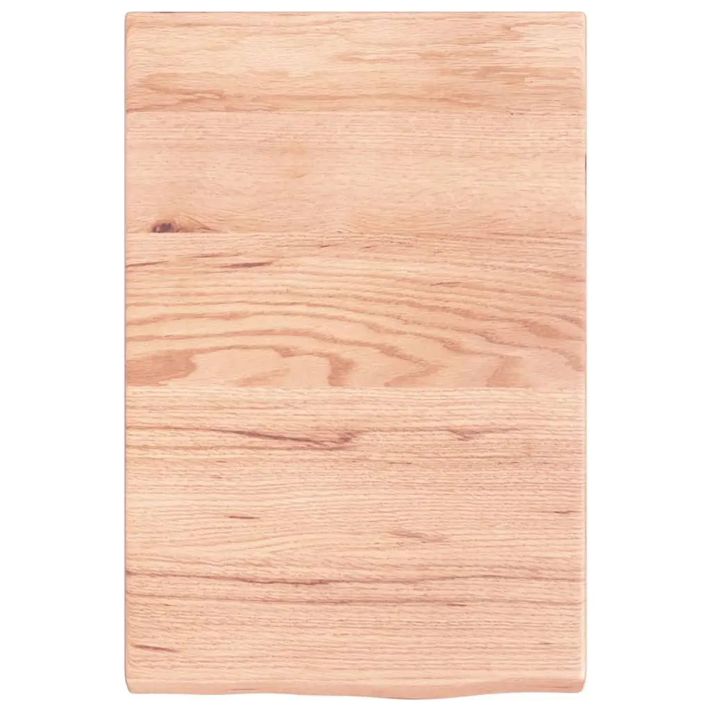 Wall Shelf Light Brown Solid Wood Rustic Oak Floating Ledge Display 40 x 60 x 2-4 cm
