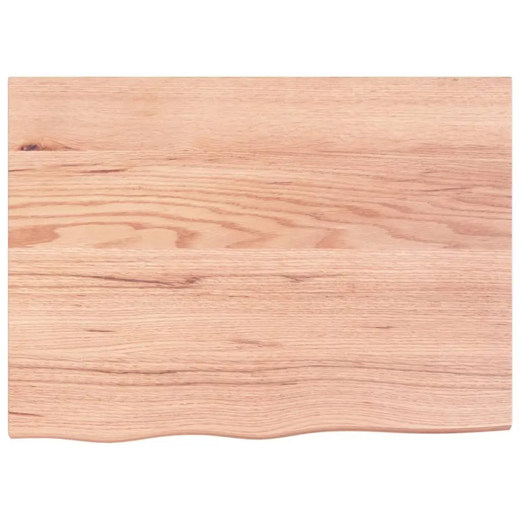 Wall Shelf Brown 80x60cm Solid Oak Wood Rustic Handmade Floating Storage Ledge