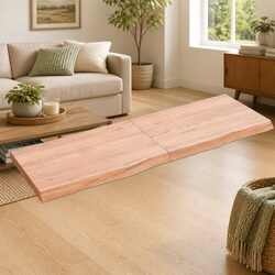 Compact and Stylish Solid Oak Wall Shelf 120x40cm